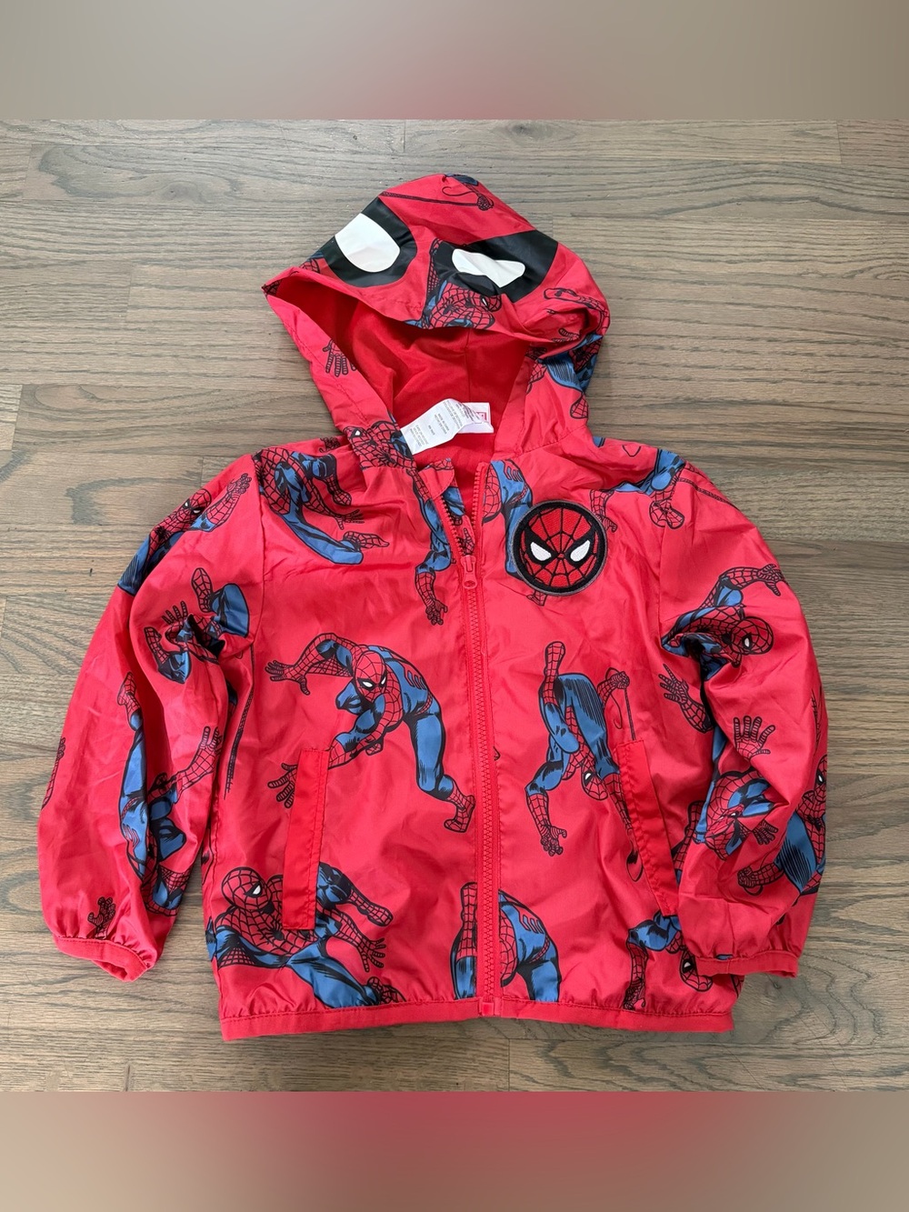 Marvel Red & Blue Spider-Man Kids Raincoat size 5